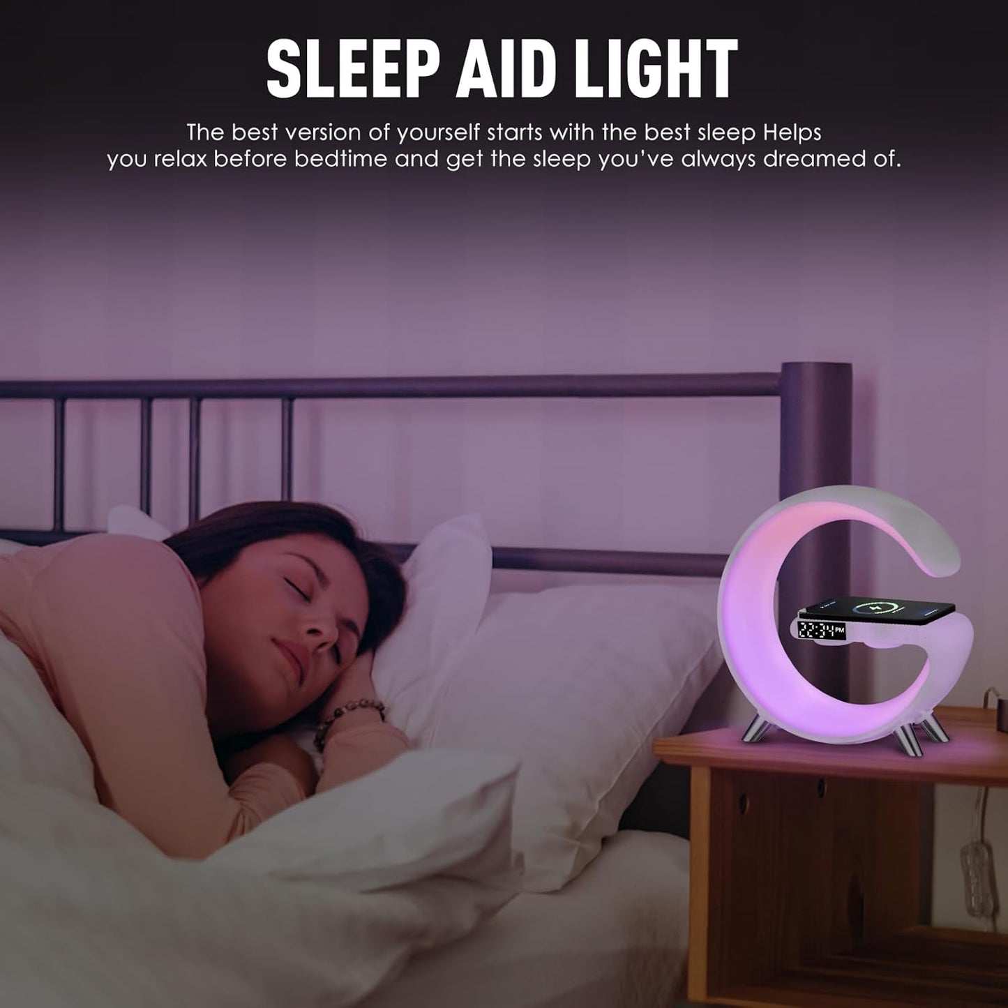 Digital Led Wireless Charger Speaker