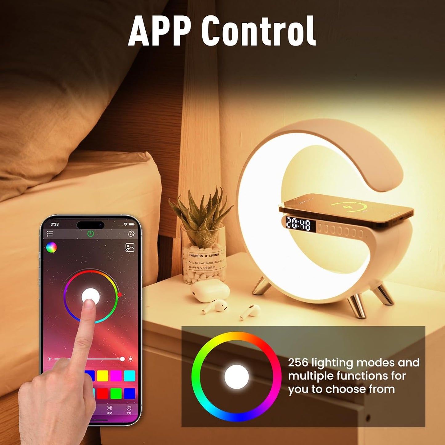 Digital Led Wireless Charger Speaker