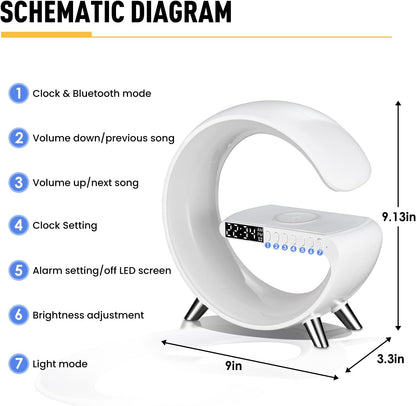 Digital Led Wireless Charger Speaker