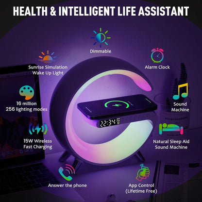 Digital Led Wireless Charger Speaker